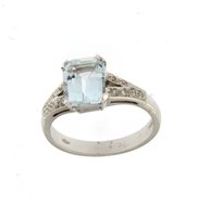 Anello Soranzo Gioielli Donna Pietre Preziose in Oro bianco Acquamarina 2.00 Ct LT10207420